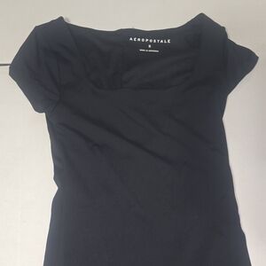 Aeropostale Women's Classic Black Short Sleeve Tee